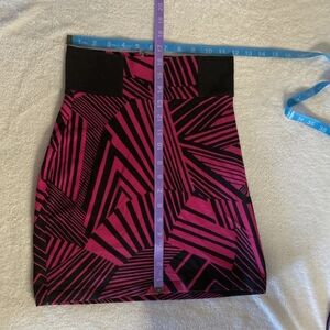 Geometric Pink and Black Women's Skirt